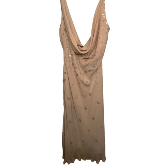 Hugo  Buscati size 12 Nude with opalescent sequins gorgeous & perfect - Picture 1 of 14